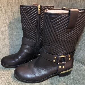 Vince Camuto Black Leather Bootie, Size 7